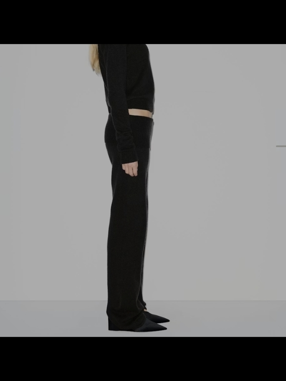 Skims Wool Cashmere Foldover Pant - Picture 2 of 8